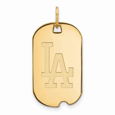 Los Angeles Dodgers Sterling Silver Gold Plated Medium Pendant