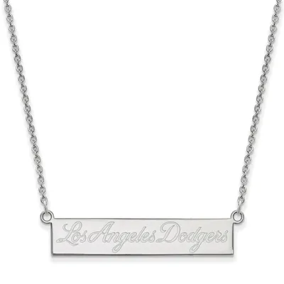 Los Angeles Dodgers Women's Sterling Silver Small Bar Necklace