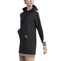 Women's Lusso Black Los Angeles Dodgers Mara Tri-Blend Hoodie Dress