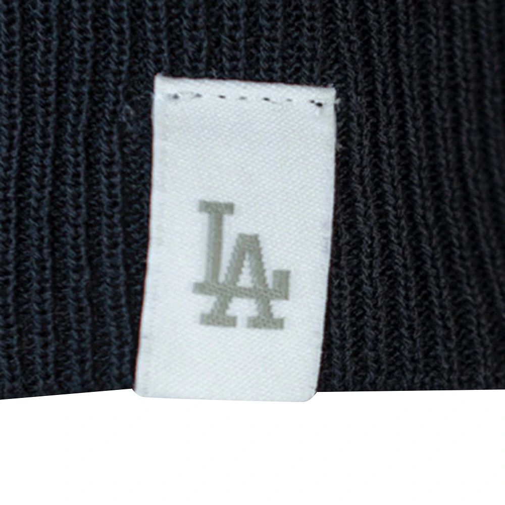 Haut à capuche et fermeture éclair intégrale en maille d'été Lusso Black Los Angeles Dodgers pour femmes