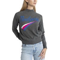 Chandail Serena Raglan gris Lusso pour femmes des Dodgers de Los Angeles