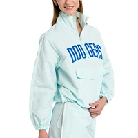 Veste à demi-zip Lusso bleu clair Los Angeles Dodgers Parker pour femme