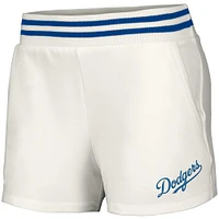 Women's Lusso  White Los Angeles Dodgers Maeg Tri-Blend Pocket Shorts