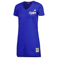 Robe à encolure en V de la collection Cooperstown des Los Angeles Dodgers Royal Mitchell & Ness pour femme