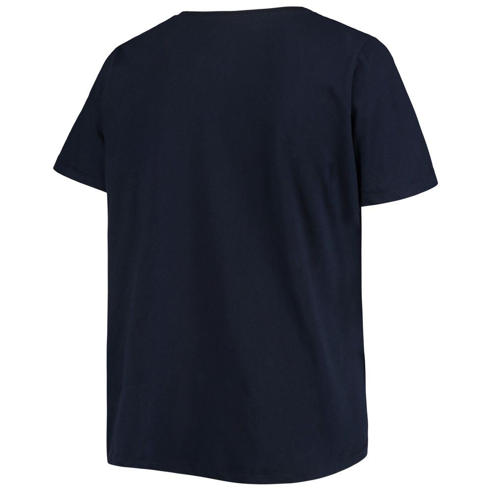 Profile Women's Navy Los Angeles Dodgers Plus Banner V-Neck T-Shirt