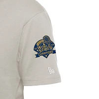 T-shirt New Era crème pour femme, collection or 2025 des Los Angeles Dodgers