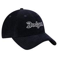 Casquette ajustable en velours côtelé bleu foncé 9TWENTY des Los Angeles Dodgers de New Era pour femme