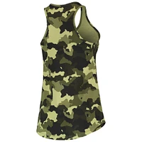 Women's New Era Green Los Angeles Dodgers 2022 MLB Armed Forces Day Camo Racerback Tank Top