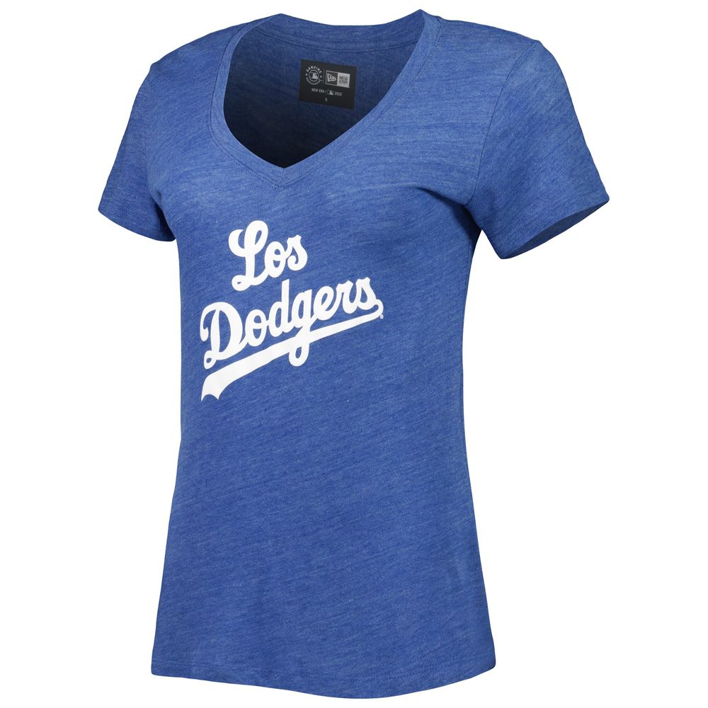 Women's New Era Royal Los Angeles Dodgers Baby Jersey V-Neck T-Shirt