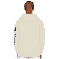 Sweat à capuche New Era Oatmeal Los Angeles Dodgers 2025 Gold Collection pour femme