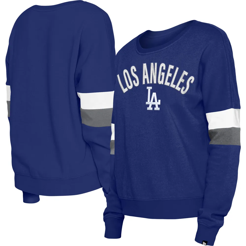 Women's Los Angeles Dodgers Pro Standard Black Mash Up Pullover Sweatshirt