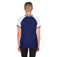 Women's New Era Royal Los Angeles Dodgers Gameday Raglan V-Neck T-Shirt