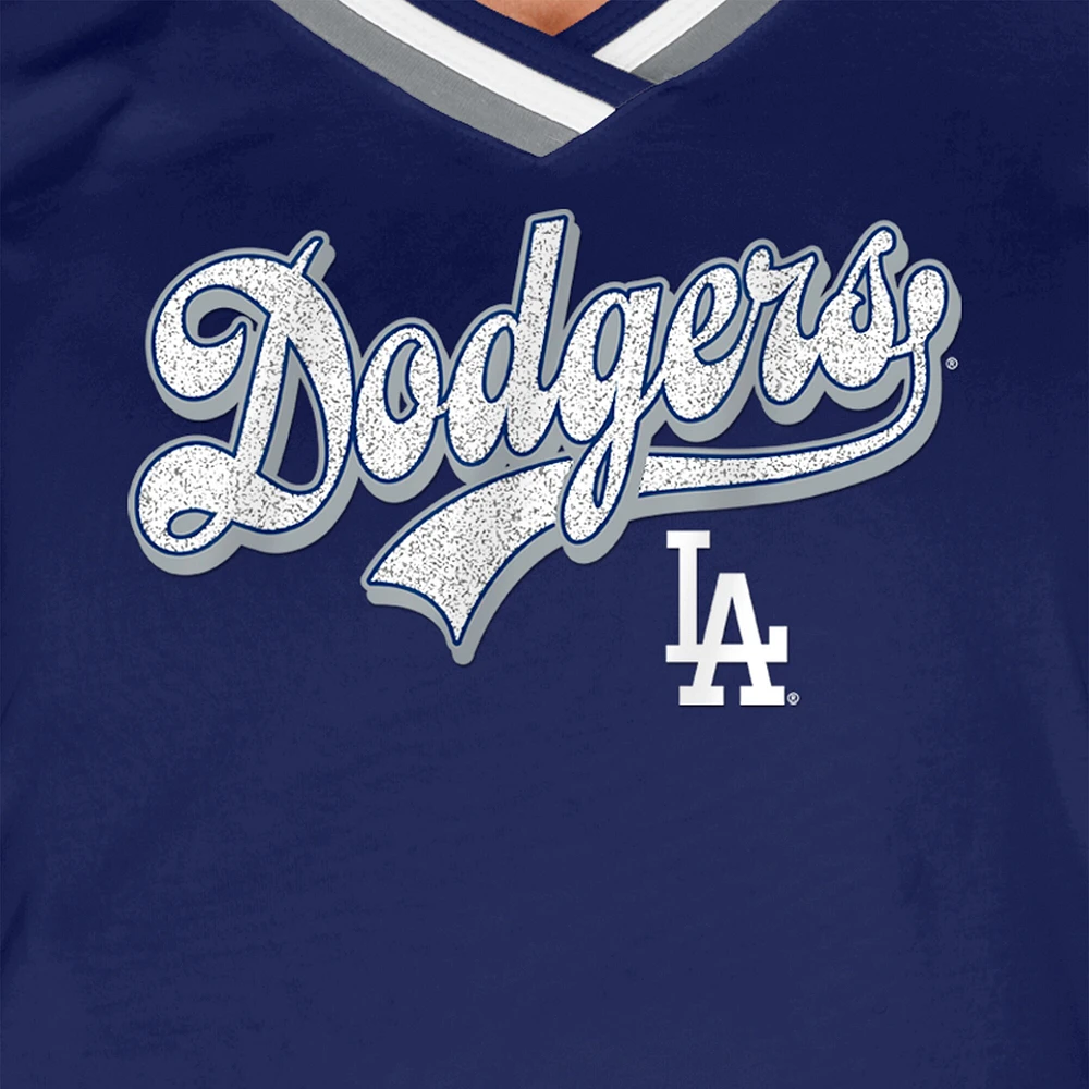 Women's New Era Royal Los Angeles Dodgers Gameday Raglan V-Neck T-Shirt