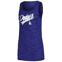 Women's New Era Royal Los Angeles Dodgers Space-Dye Active Tank Top