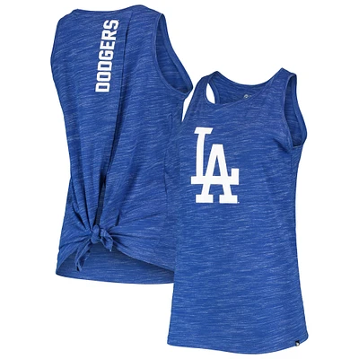 Women's New Era Royal Los Angeles Dodgers Space Dye Back-Knot Tank Top