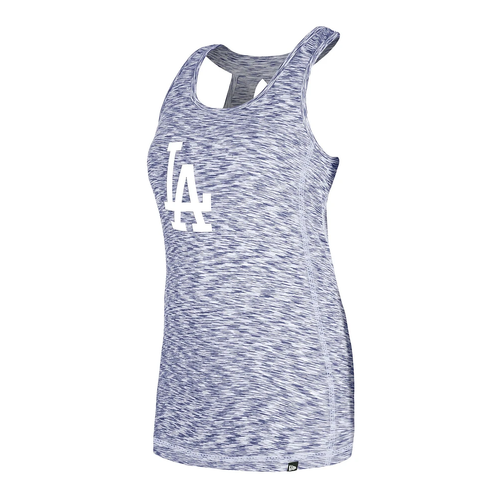 Women's New Era Royal Los Angeles Dodgers Space Dye Keyhole Back Tank Top