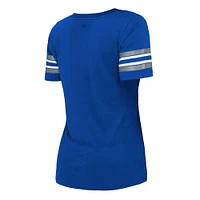 Women's New Era Royal Los Angeles Dodgers Team Stripe T-Shirt