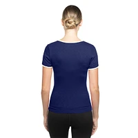 Women's New Era Royal Los Angeles Dodgers Throwback Lace Up T-Shirt