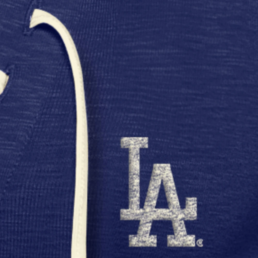 Women's New Era Royal Los Angeles Dodgers Throwback Lace Up T-Shirt