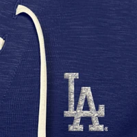 Women's New Era Royal Los Angeles Dodgers Throwback Lace Up T-Shirt