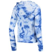 Women's New Era Royal Los Angeles Dodgers Tie-Dye Fleece Full-Zip Hoodie