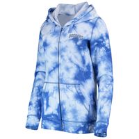 Women's New Era Royal Los Angeles Dodgers Tie-Dye Full-Zip Hoodie