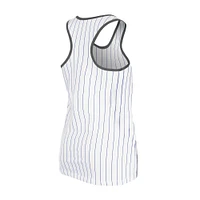 Women's New Era White Los Angeles Dodgers Gameday Pinstripe Tank Top