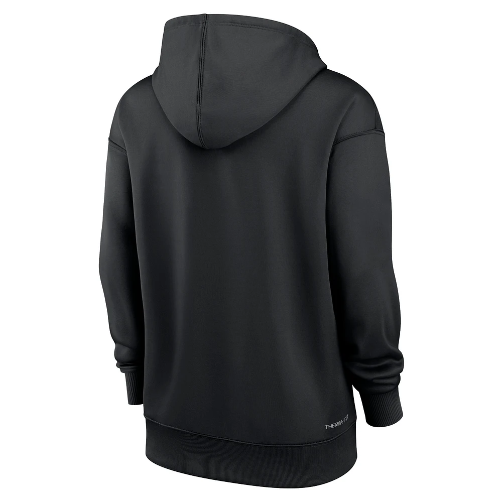 Women's Nike Black Los Angeles Dodgers Authentic Collection Performance Pullover Hoodie