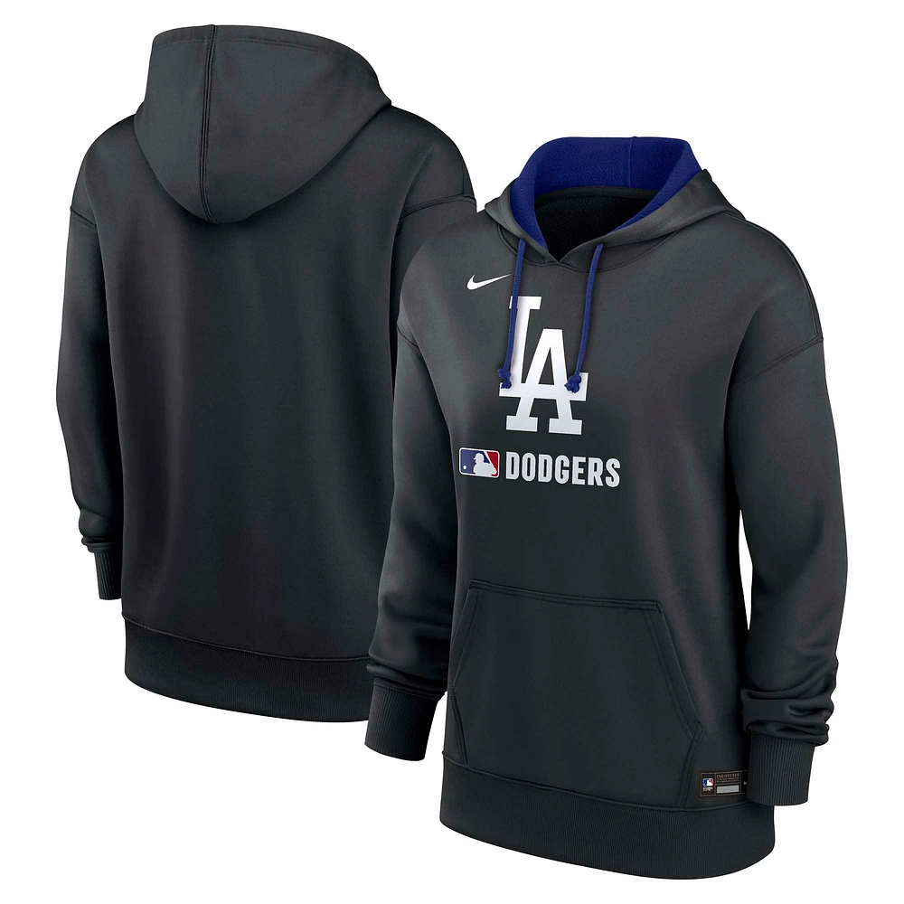 Sweat à capuche Nike Performance Authentic Collection Los Angeles Dodgers noir pour femme