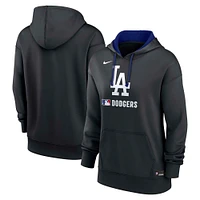 Sweat à capuche Nike Performance Authentic Collection Los Angeles Dodgers noir pour femme