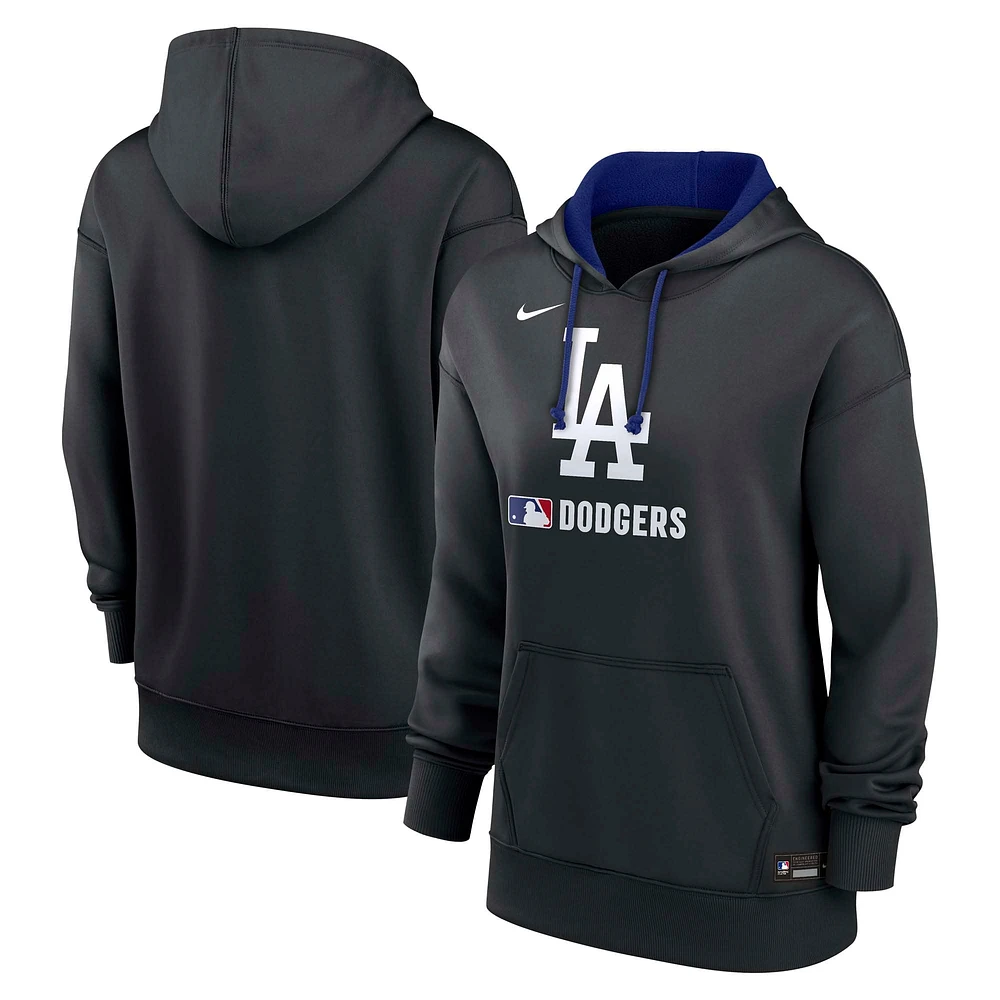 Sweat à capuche Nike Performance Authentic Collection Los Angeles Dodgers noir pour femme