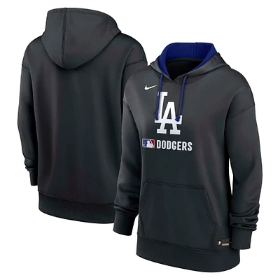 Sweat à capuche Nike Performance Authentic Collection Los Angeles Dodgers noir pour femme