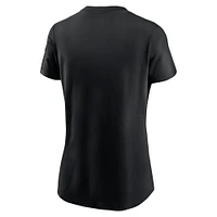Women's Nike  Black Los Angeles Dodgers Fuse Wordmark T-Shirt