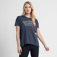 Women's Nike Charcoal Los Angeles Dodgers 2025 City Connect Flowy Fashion Tri-Blend Performance T-Shirt