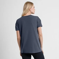 Women's Nike Charcoal Los Angeles Dodgers 2025 City Connect Flowy Fashion Tri-Blend Performance T-Shirt