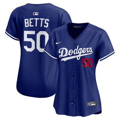 Women's Nike Mookie Betts Royal Los Angeles Dodgers Alternate Limited Jersey