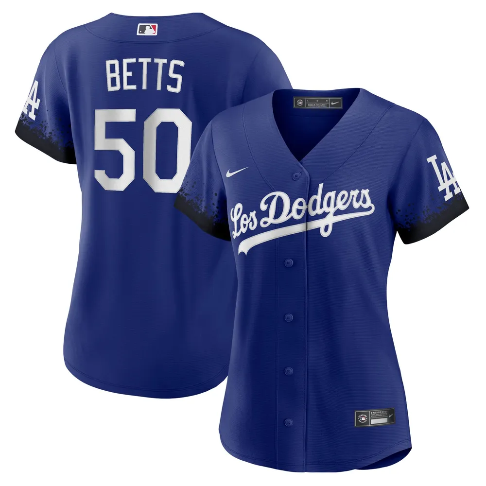 Maillot de joueur Nike Mookie Betts Royal Los Angeles Dodgers City Connect pour femme