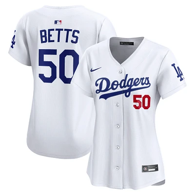 Women's Nike Mookie Betts White Los Angeles Dodgers Home Limited Jersey