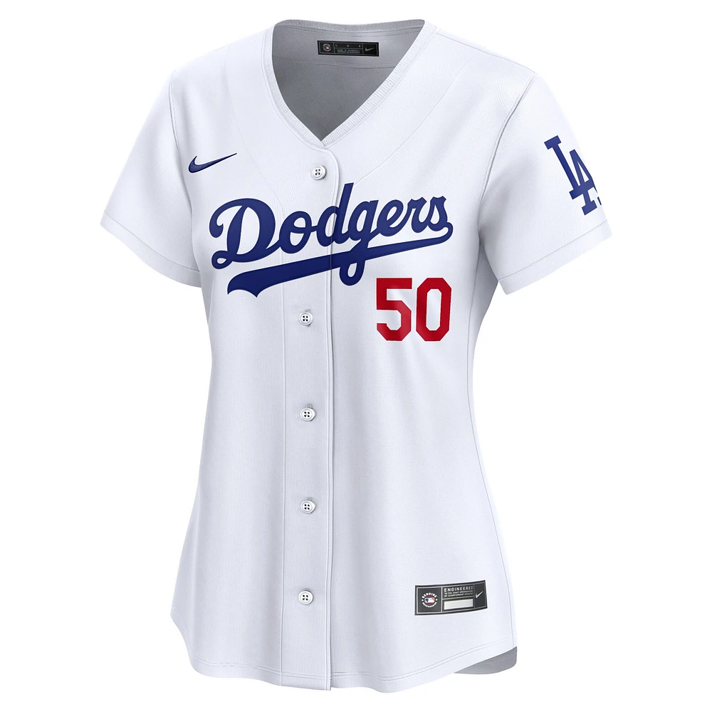 Maillot de joueur Nike Mookie Betts blanc Los Angeles Dodgers Home Limited pour femme