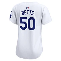 Maillot de joueur Nike Mookie Betts blanc Los Angeles Dodgers Home Limited pour femme