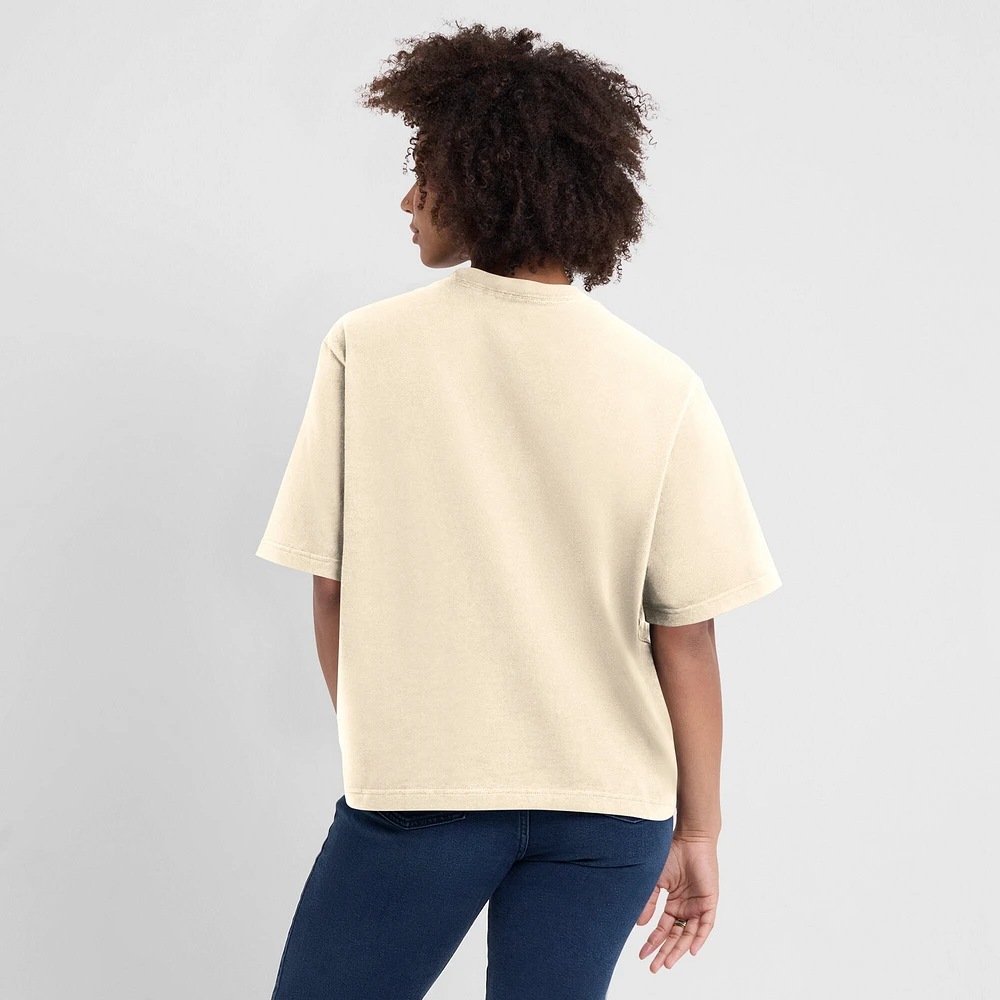 Women's Nike Natural Los Angeles Dodgers City Connect Logo Boxy T-Shirt