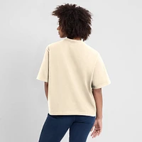 Women's Nike Natural Los Angeles Dodgers City Connect Logo Boxy T-Shirt