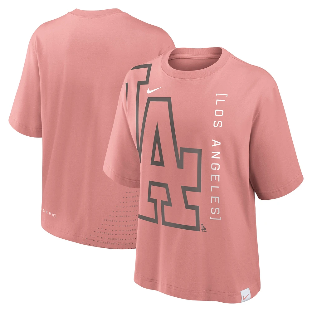 Women's Nike Pink Los Angeles Dodgers Statement Boxy T-Shirt