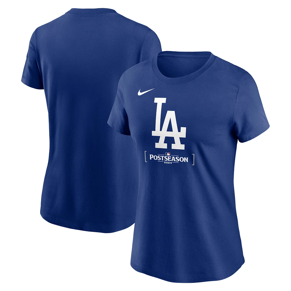 T-shirt Nike Royal Los Angeles Dodgers 2024 MLB Postseason Authentic Collection pour femme