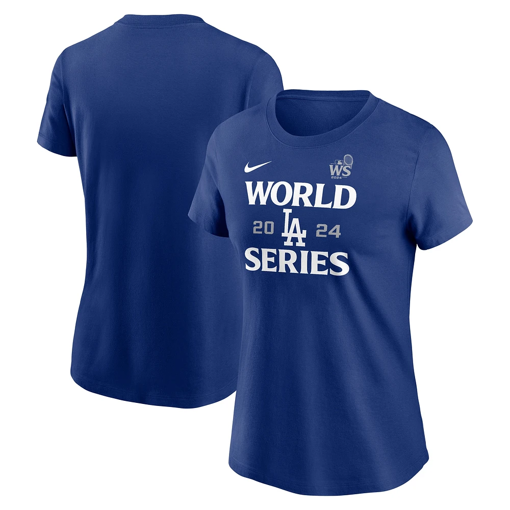 T-shirt Nike Royal Los Angeles Dodgers 2024 World Series Authentic Collection pour femme