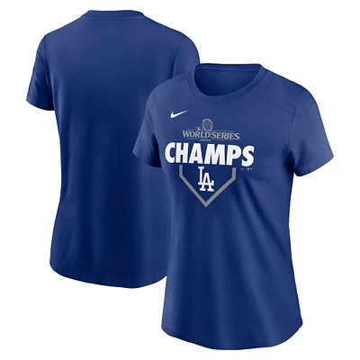 T-shirt Nike Royal Los Angeles Dodgers 2024 World Series Champions Lock Up pour femme