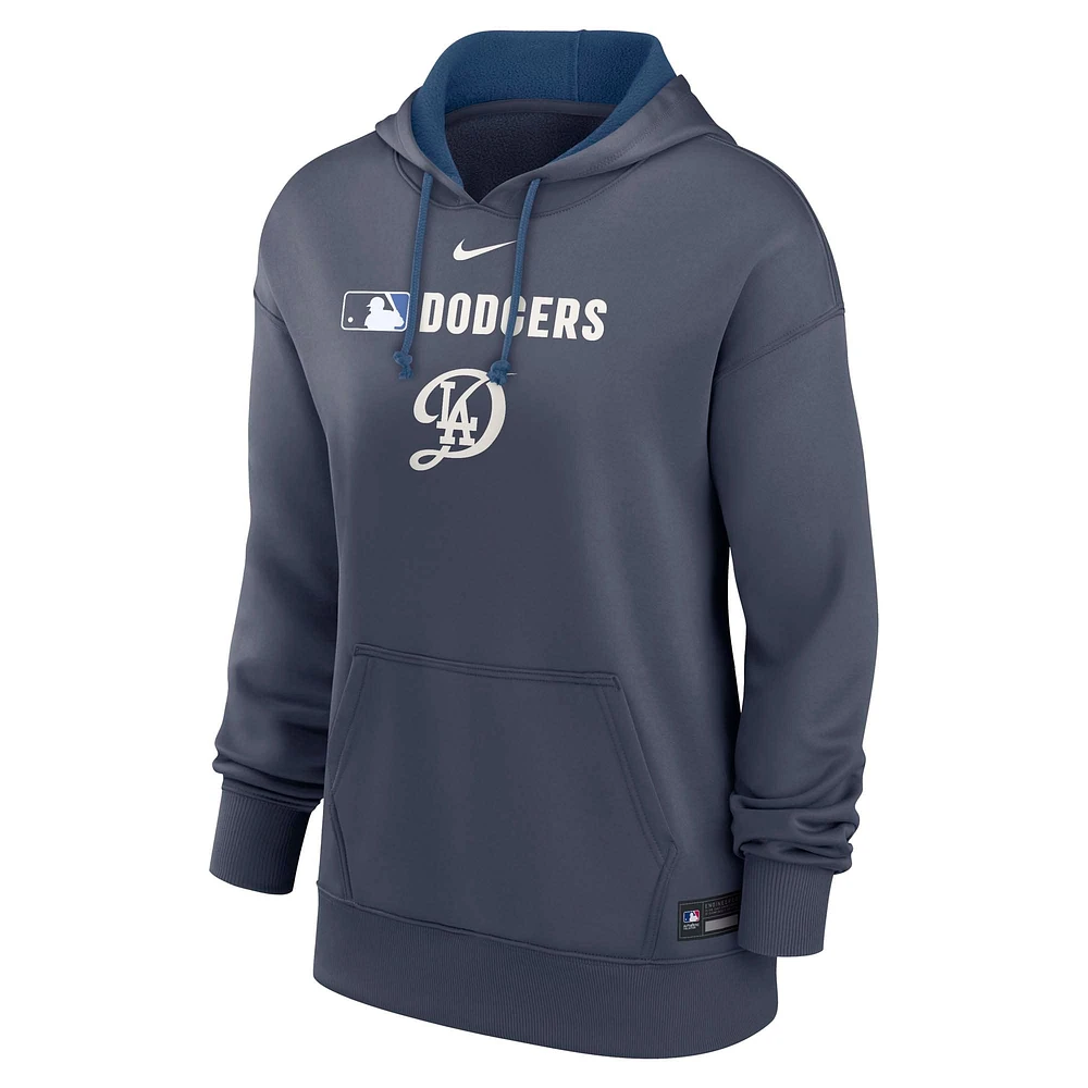 Women's Nike Royal Los Angeles Dodgers Authentic Collection City Connect Performance Pullover Hoodie