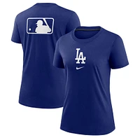 Women's Nike Royal Los Angeles Dodgers Authentic Collection Early Work Tri-Blend T-Shirt