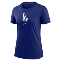 Women's Nike Royal Los Angeles Dodgers Authentic Collection Early Work Tri-Blend T-Shirt