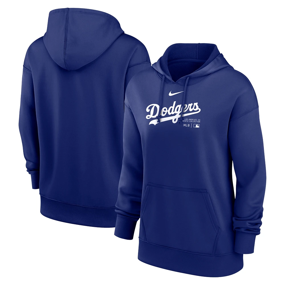 Women's Nike Royal Los Angeles Dodgers Authentic Collection Performance Pullover Hoodie